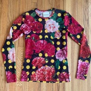MOLLY GODDARD Floral Print Crew Neck Top